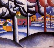 Kazimir Malevich Winter, oil painting